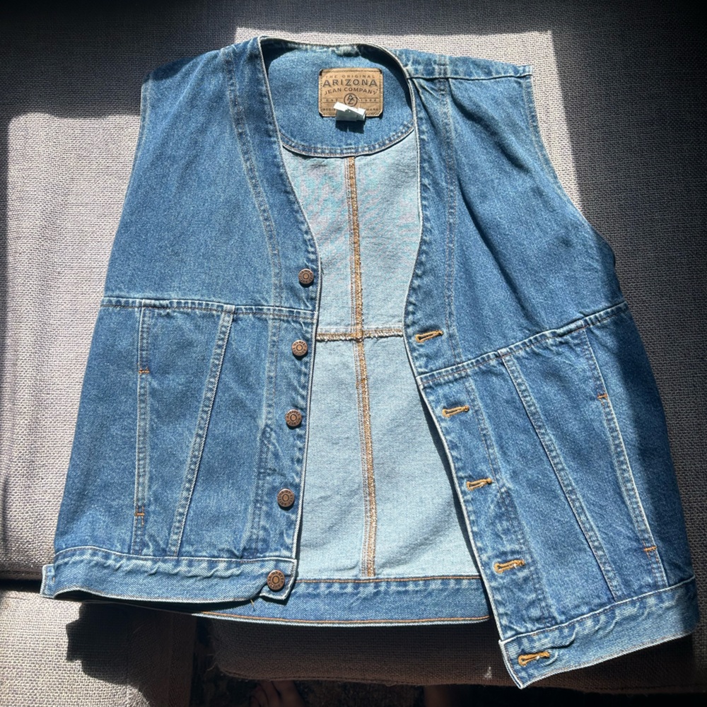 Arizona Jean Company Blue Denim Vest